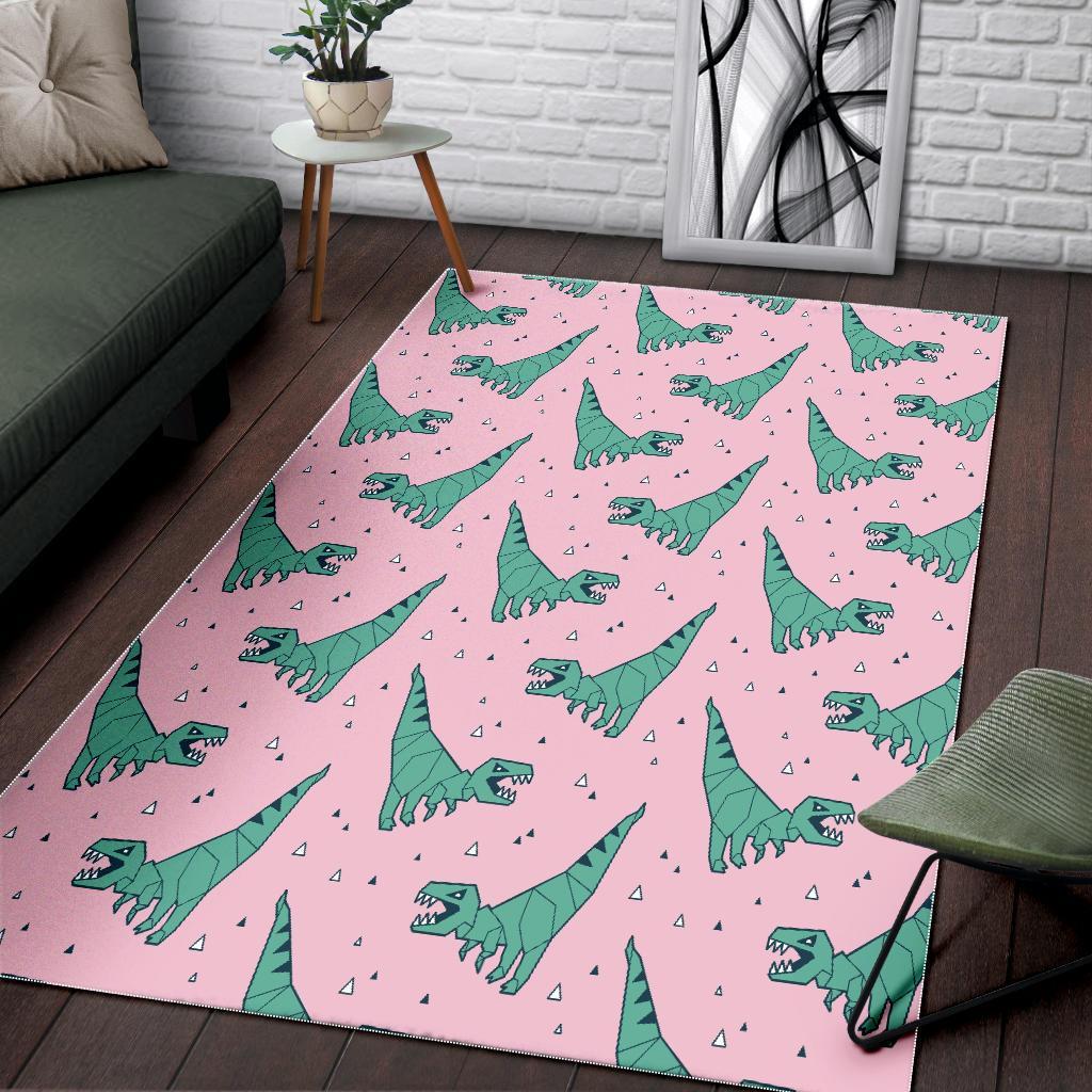 Dinosaur T rex Pattern Print Floor Mat-grizzshop