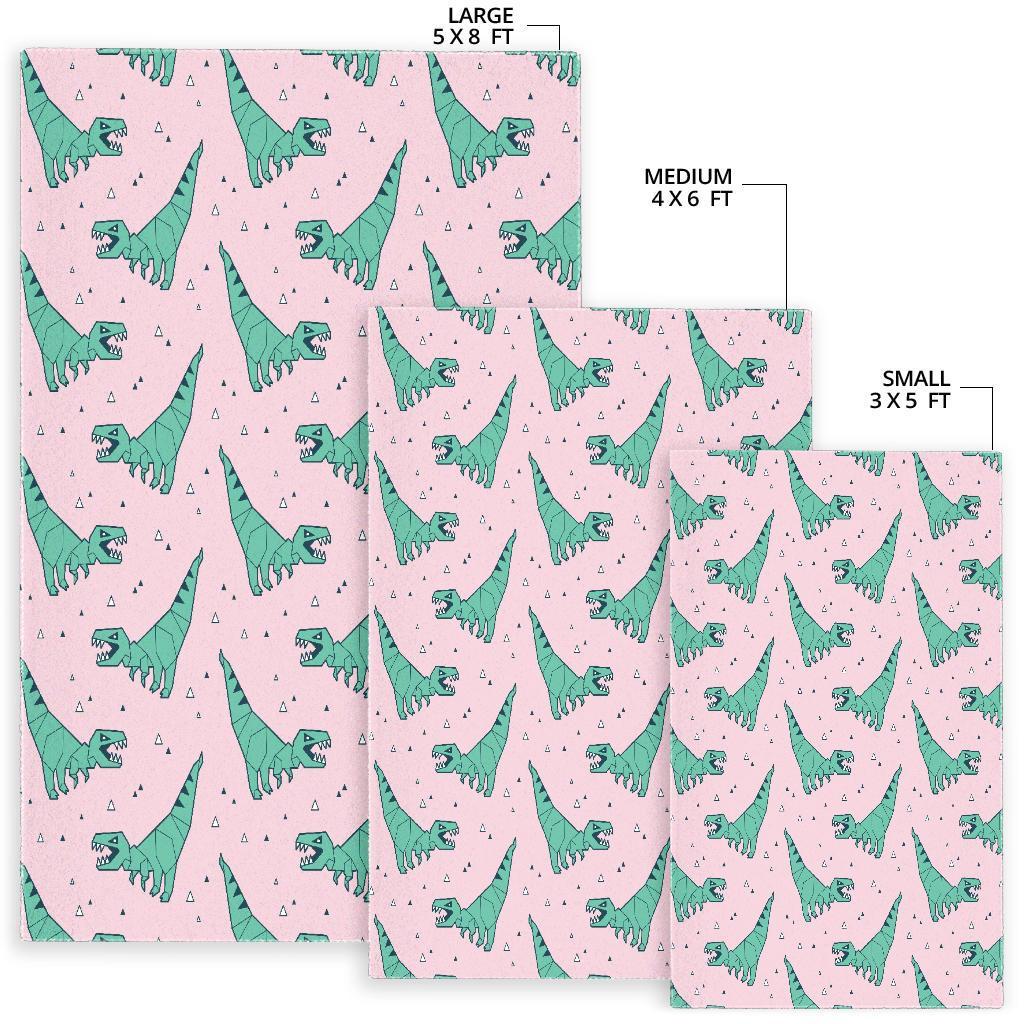 Dinosaur T rex Pattern Print Floor Mat-grizzshop