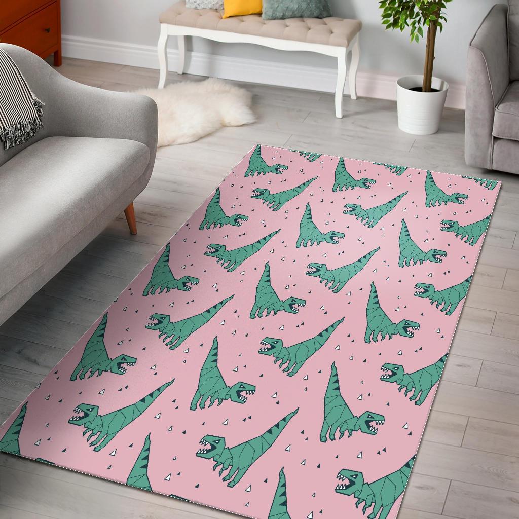 Dinosaur T rex Pattern Print Floor Mat-grizzshop