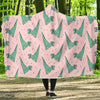 Dinosaur T rex Pattern Print Hooded Blanket-grizzshop