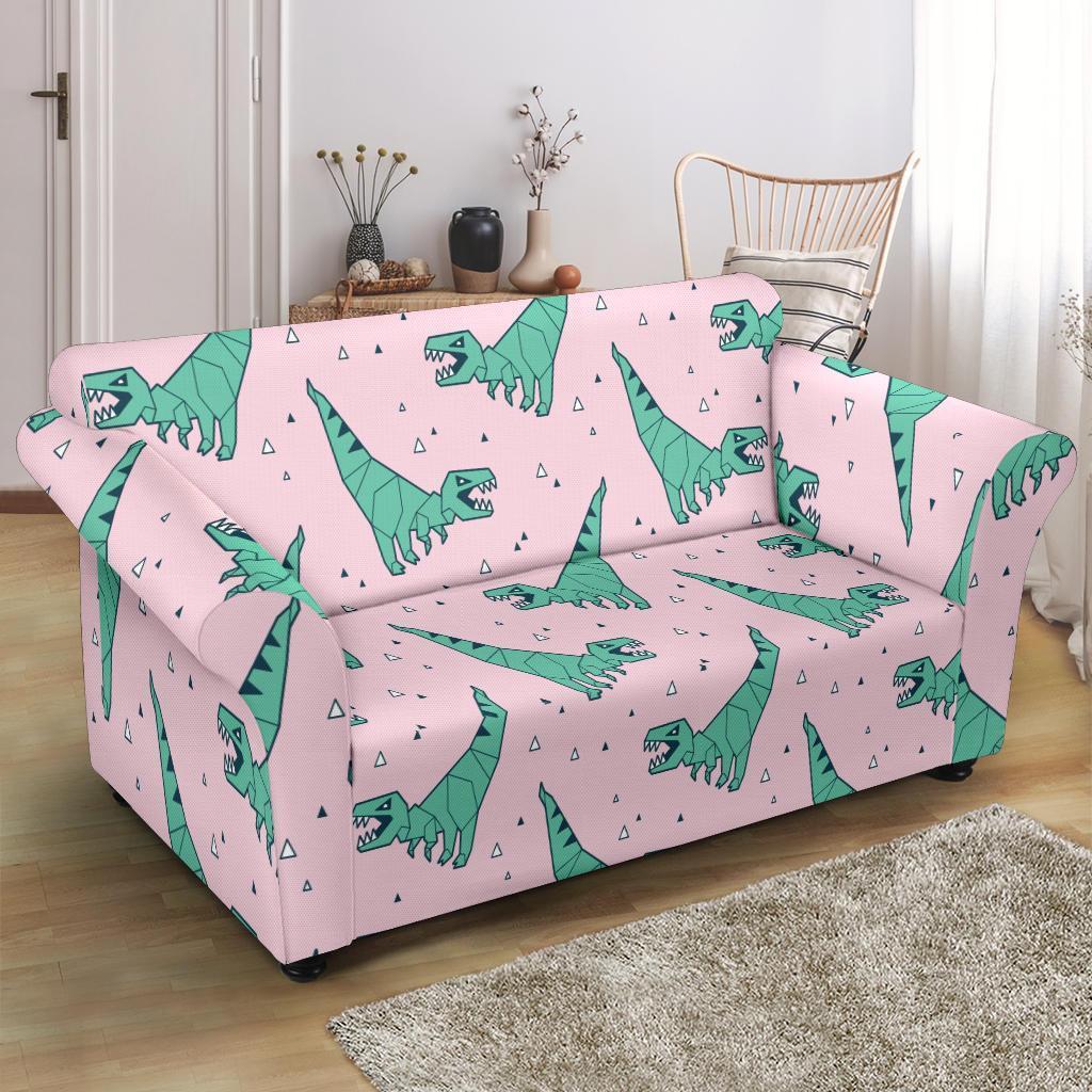 Dinosaur T rex Pattern Print Loveseat Cover-grizzshop