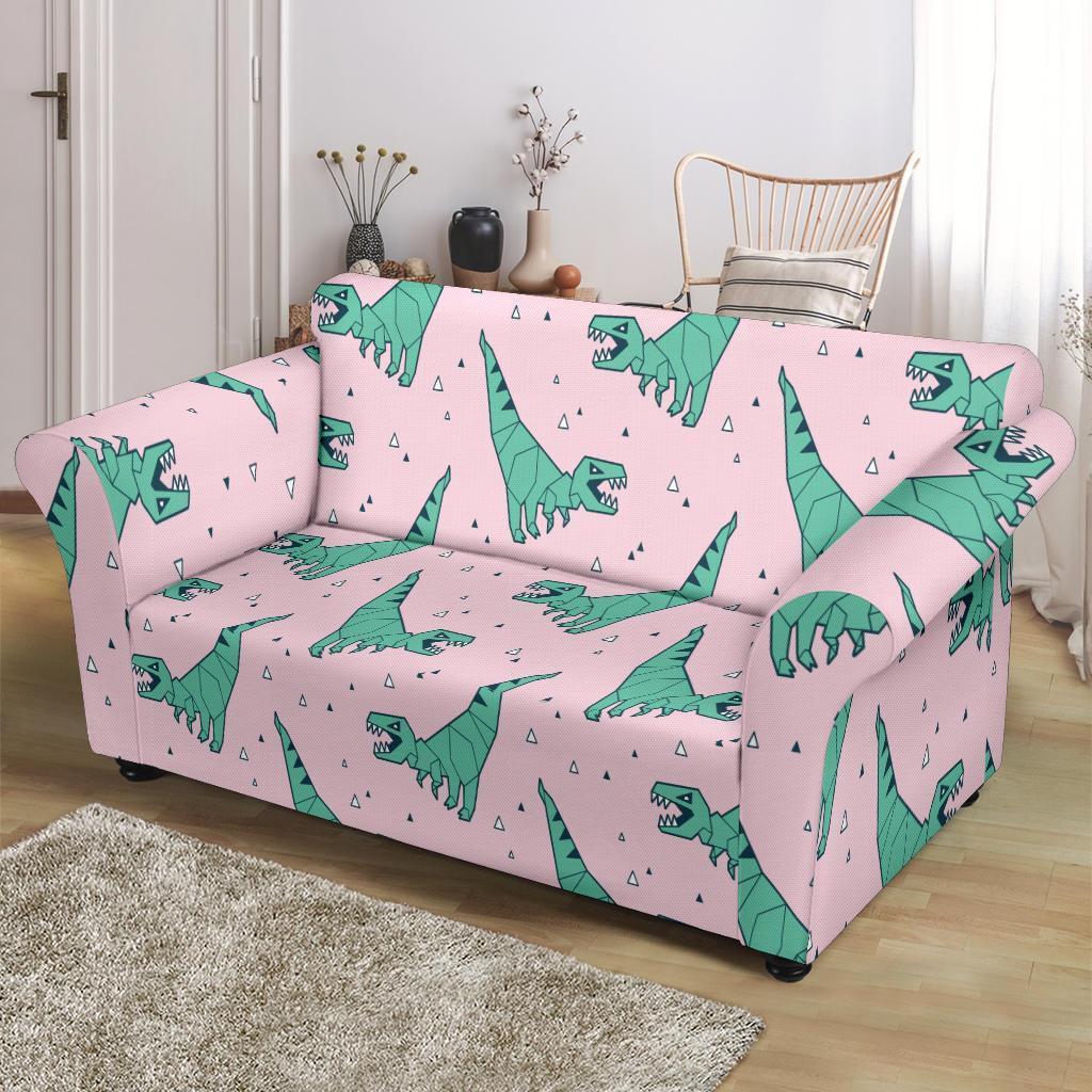 Dinosaur T rex Pattern Print Loveseat Cover-grizzshop