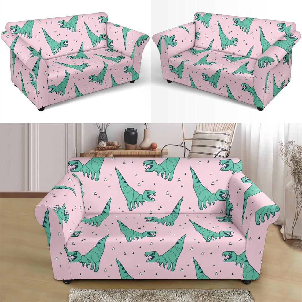 Dinosaur T rex Pattern Print Loveseat Cover-grizzshop