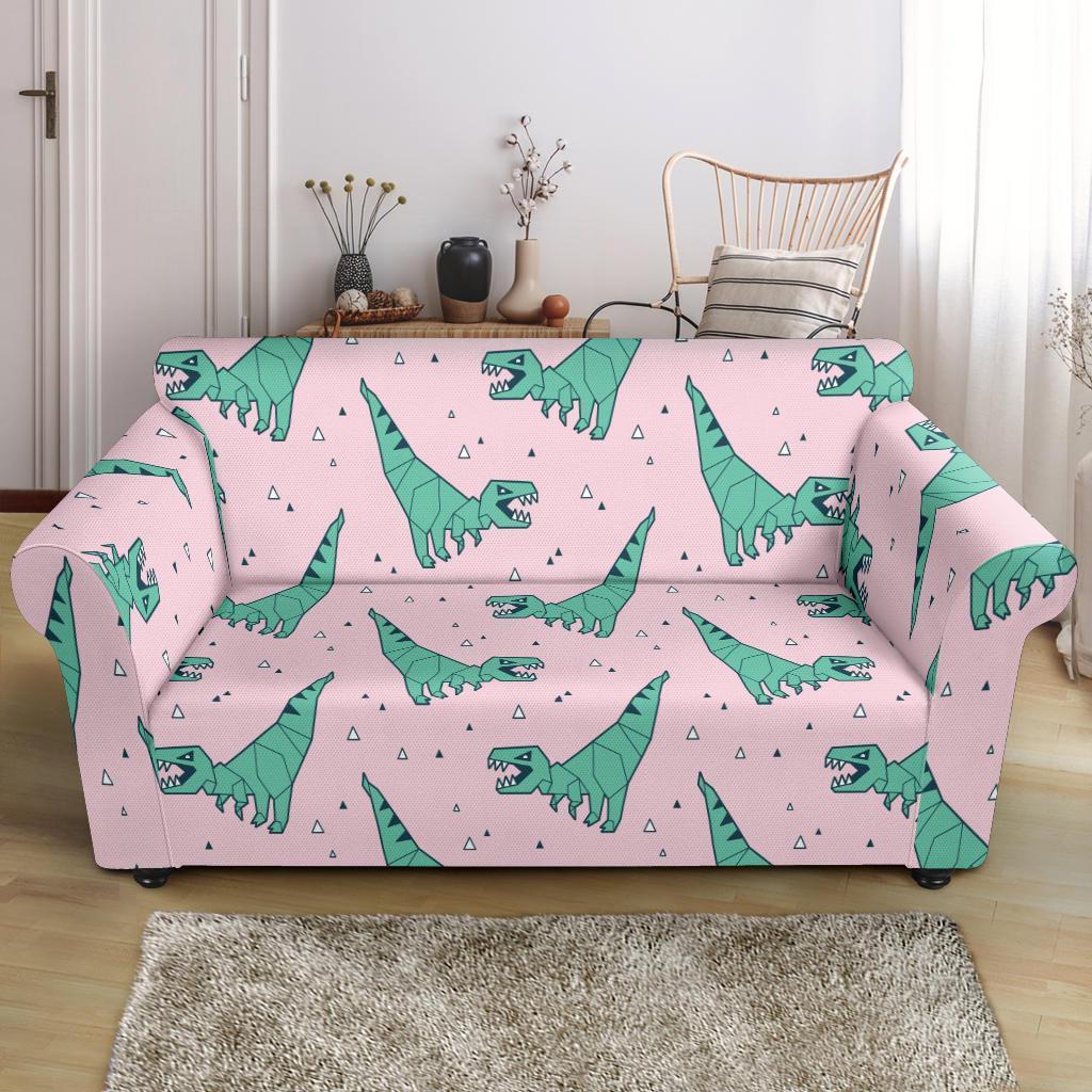 Dinosaur T rex Pattern Print Loveseat Cover-grizzshop