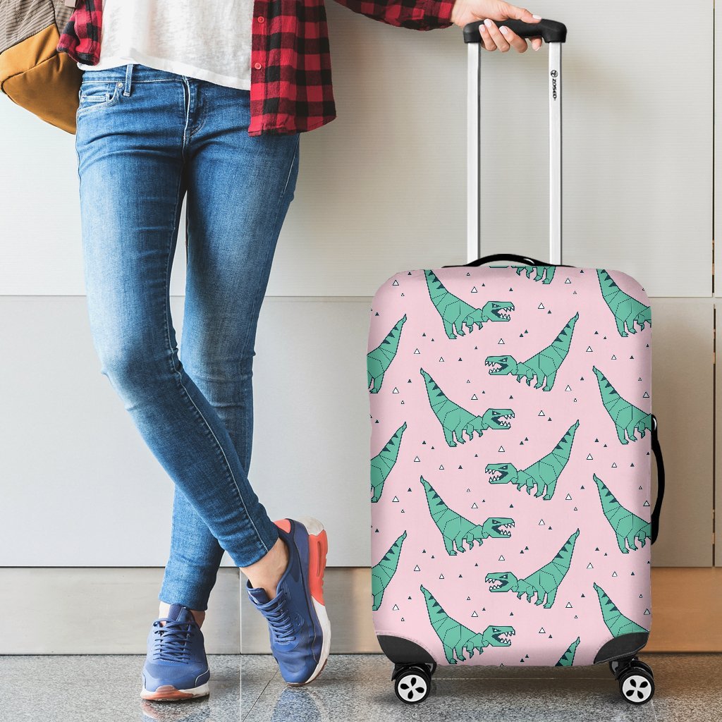 Dinosaur T rex Pattern Print Luggage Cover Protector-grizzshop