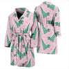 Dinosaur T rex Pattern Print Men Long Robe-grizzshop