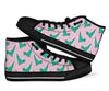 Dinosaur T rex Pattern Print Men Women's High Top Shoes-grizzshop