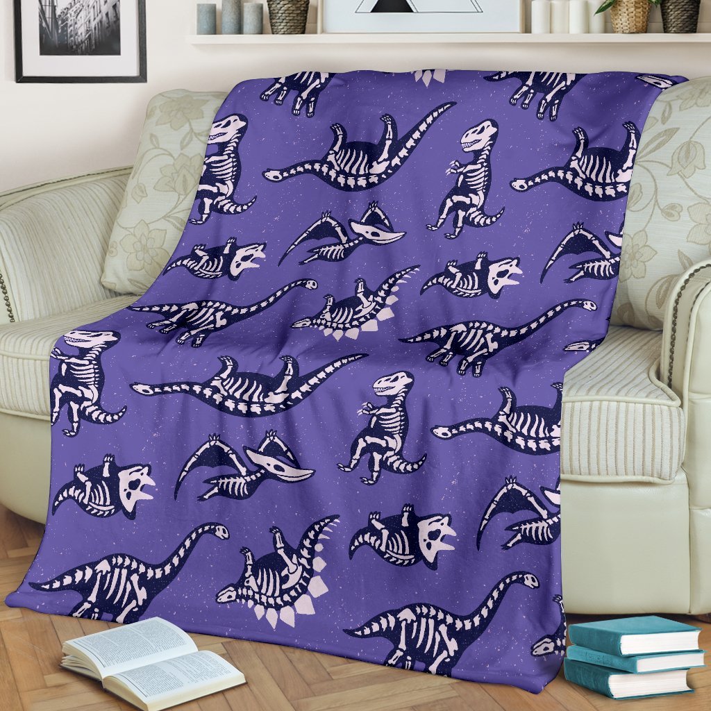 Dinosaur T rex Print Pattern Blanket-grizzshop