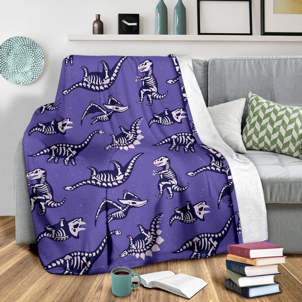 Dinosaur T rex Print Pattern Blanket-grizzshop