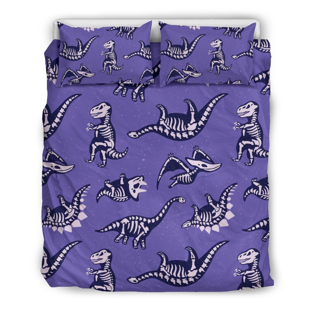 Dinosaur T rex Print Pattern Duvet Cover Bedding Set-grizzshop