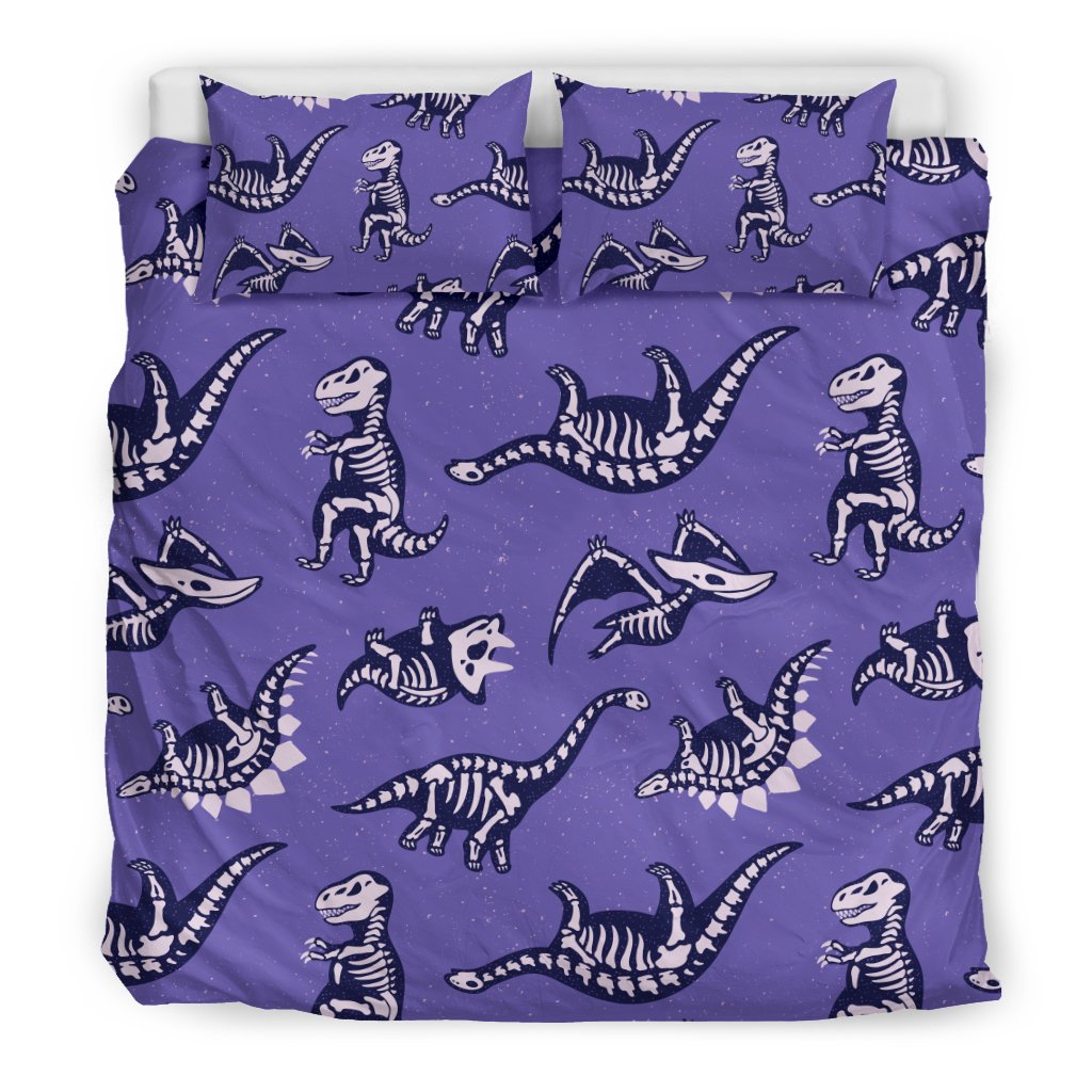 Dinosaur T rex Print Pattern Duvet Cover Bedding Set-grizzshop