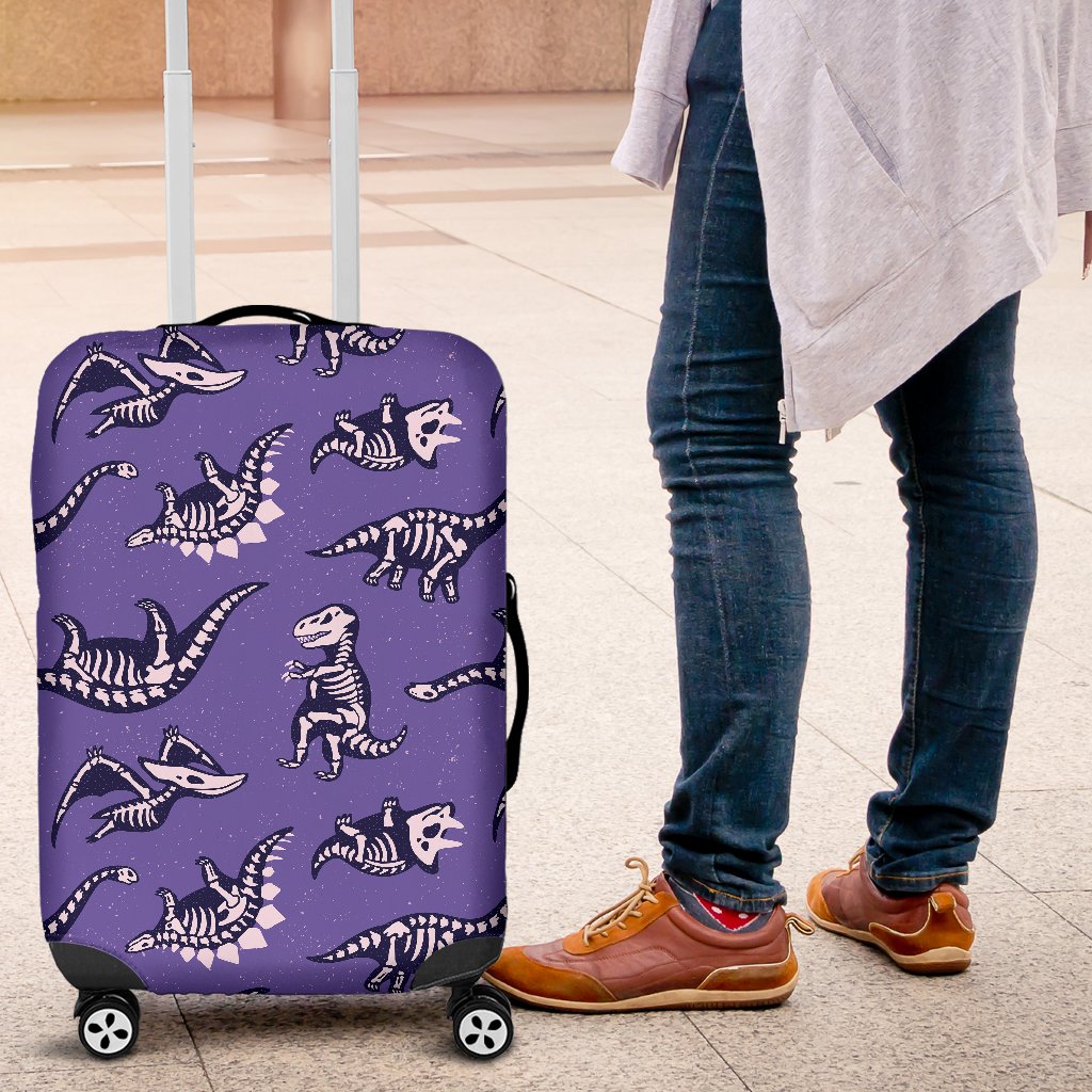 Dinosaur T rex Print Pattern Luggage Cover Protector-grizzshop