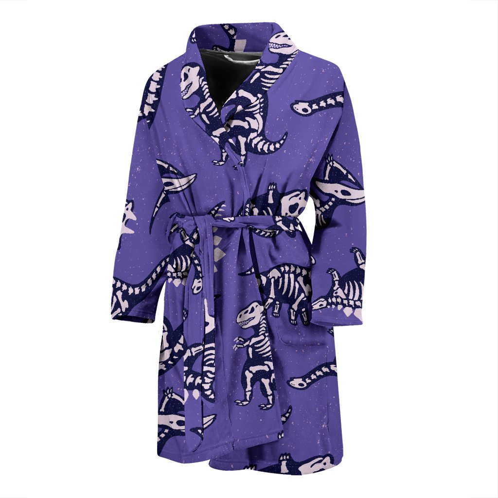 Dinosaur T rex Print Pattern Men Long Robe-grizzshop