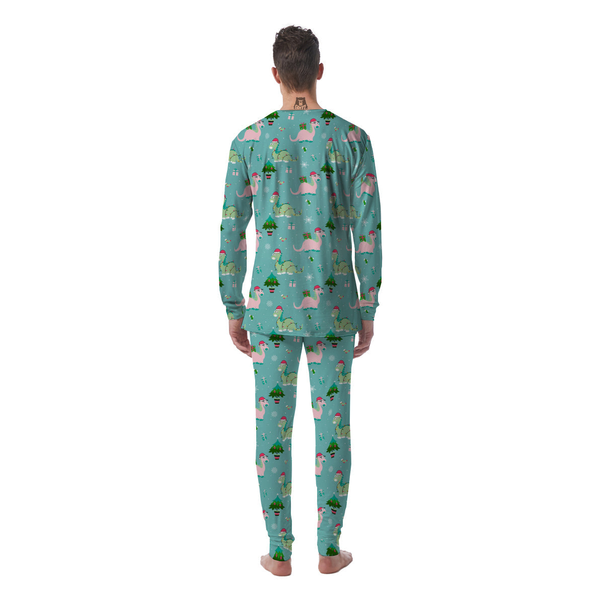 Dinosaur Xmas Print Pattern Men's Pajamas-grizzshop