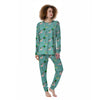 Dinosaur Xmas Print Pattern Women's Pajamas-grizzshop