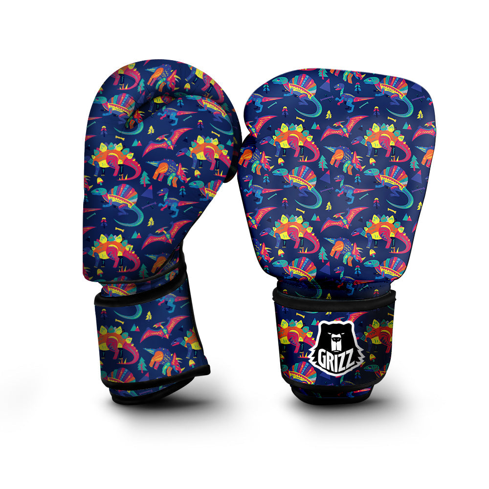 Dinosaurs Cute Colorful Print Pattern Boxing Gloves-grizzshop