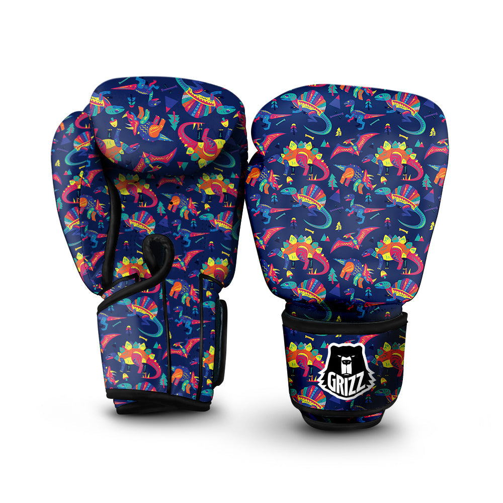 Dinosaurs Cute Colorful Print Pattern Boxing Gloves-grizzshop