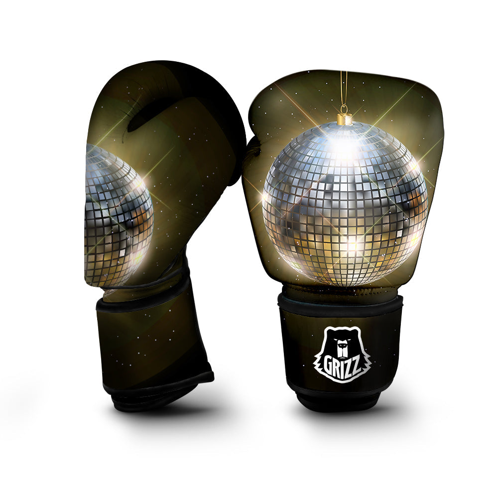 Disco Ball In Night Party Print Boxing Gloves-grizzshop