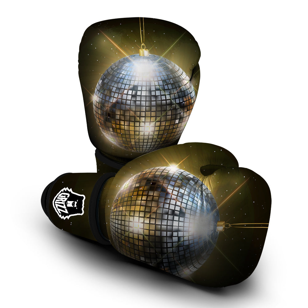 Disco Ball In Night Party Print Boxing Gloves-grizzshop