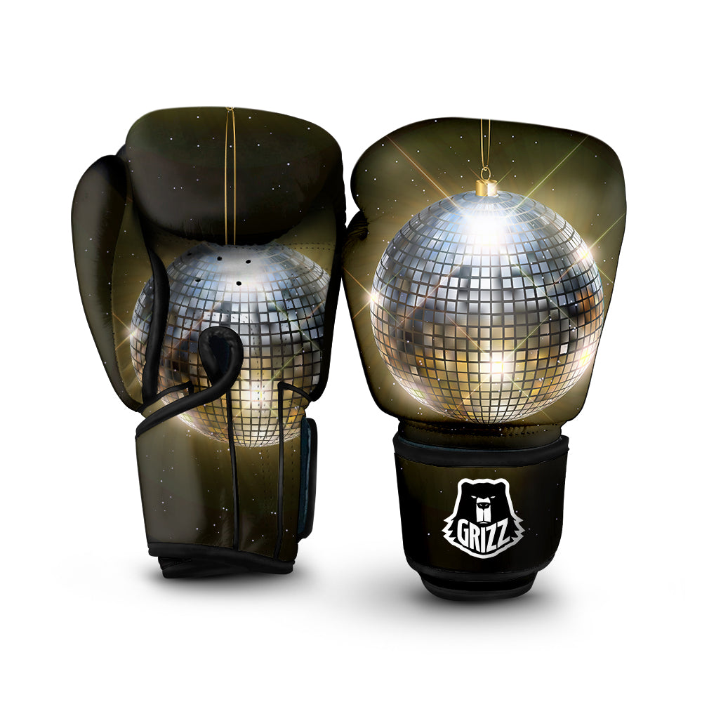 Disco Ball In Night Party Print Boxing Gloves-grizzshop