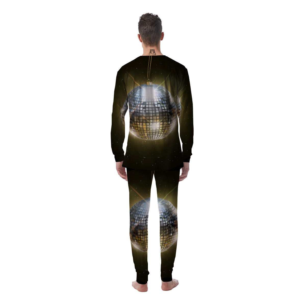 Disco Ball In Night Party Print Men's Pajamas-grizzshop