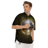 Disco Ball In Night Party Print Men's Short Sleeve Shirts-grizzshop