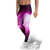 Disco Ball Light Pink Print Men's Leggings-grizzshop