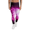 Disco Ball Light Pink Print Men's Leggings-grizzshop