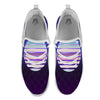 Disco Ball Purple Light Print White Athletic Shoes-grizzshop