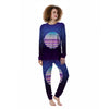 Disco Ball Purple Light Print Women's Pajamas-grizzshop