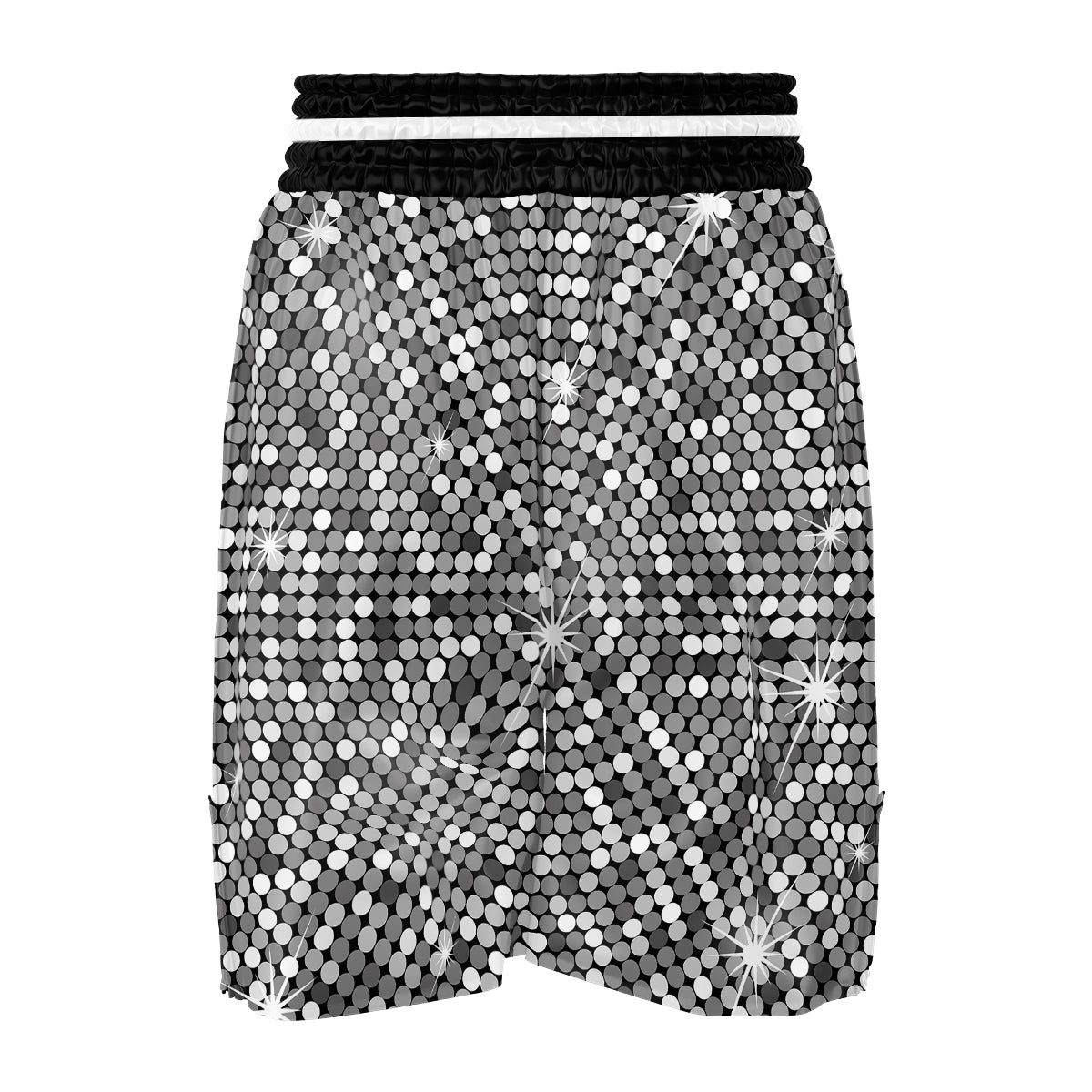 Disco Ball Texture Print Boxing Shorts-grizzshop