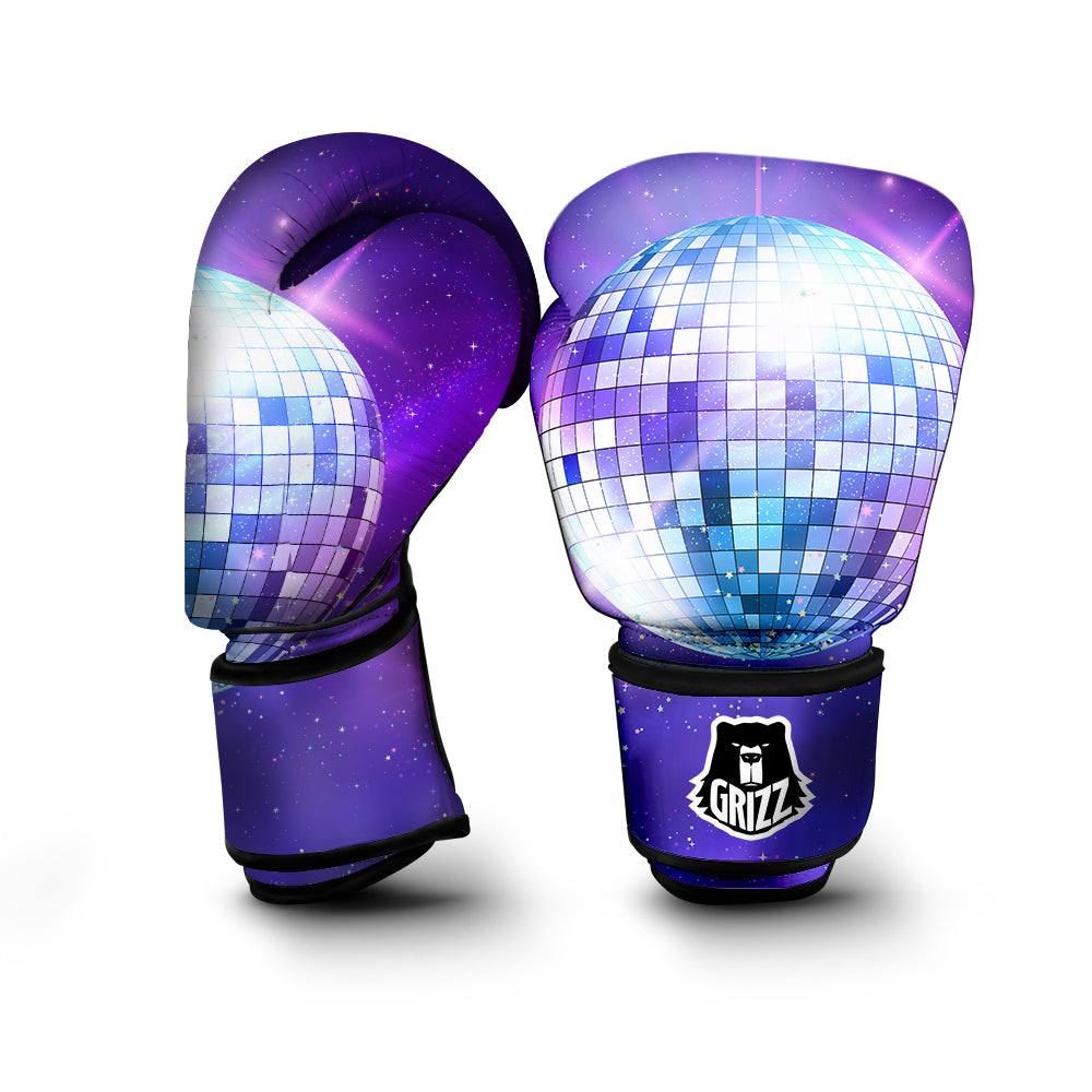 Disco Ball Ultraviolet Print Boxing Gloves-grizzshop