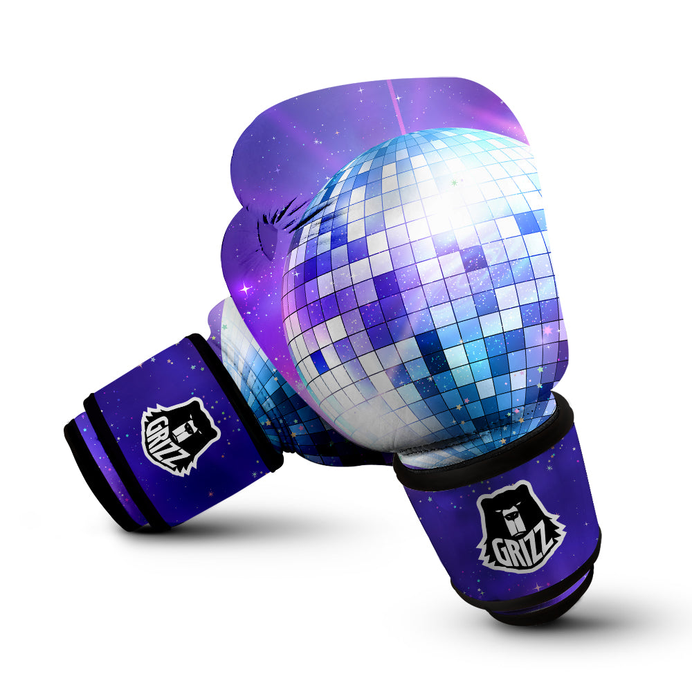 Disco Ball Ultraviolet Print Boxing Gloves-grizzshop
