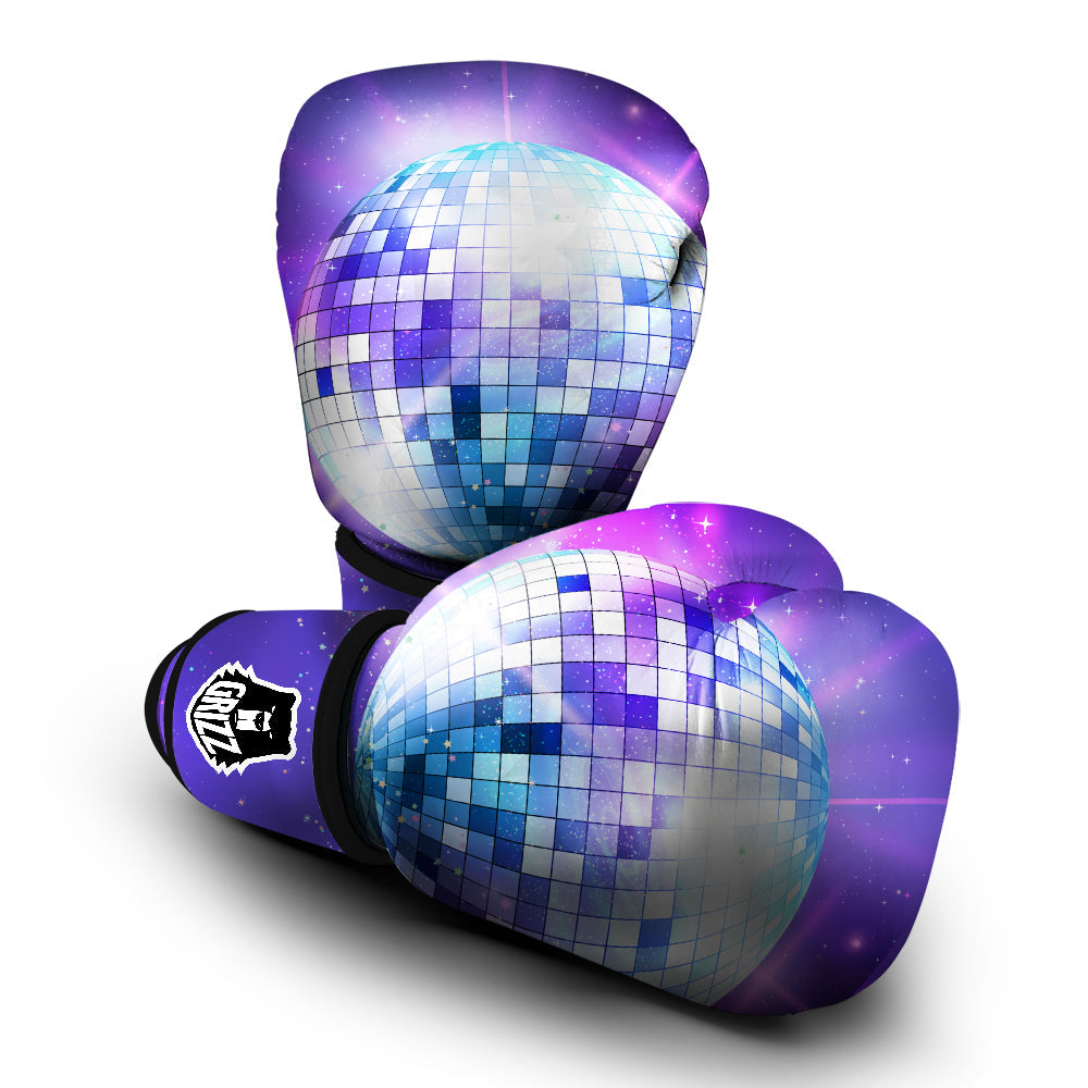 Disco Ball Ultraviolet Print Boxing Gloves-grizzshop