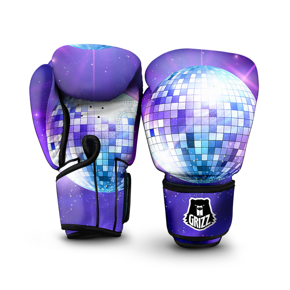 Disco Ball Ultraviolet Print Boxing Gloves-grizzshop