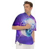 Disco Ball Ultraviolet Print Men's Short Sleeve Shirts-grizzshop