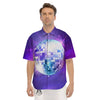 Disco Ball Ultraviolet Print Men's Short Sleeve Shirts-grizzshop