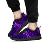 Disco Lights Purple Print Pattern Black Sneaker-grizzshop