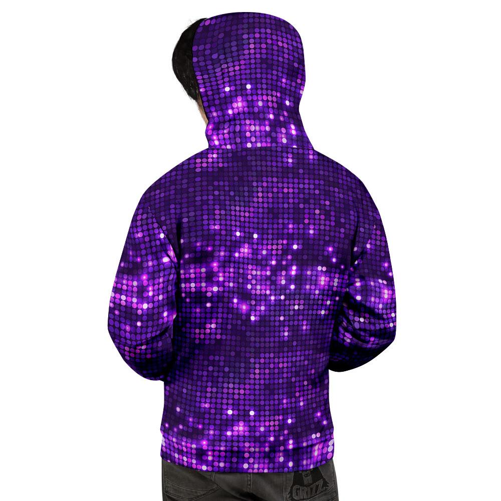 Disco Lights Purple Print Pattern Men's Hoodie-grizzshop