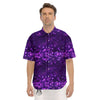 Disco Lights Purple Print Pattern Men's Short Sleeve Shirts-grizzshop