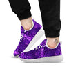 Disco Lights Purple Print Pattern White Athletic Shoes-grizzshop