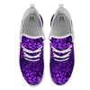 Disco Lights Purple Print Pattern White Athletic Shoes-grizzshop