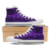 Disco Lights Purple Print Pattern White High Top Shoes-grizzshop