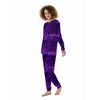 Disco Lights Purple Print Pattern Women's Pajamas-grizzshop