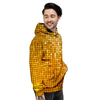 Disco Shiny Golden Texture Print Men's Hoodie-grizzshop