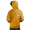 Disco Shiny Golden Texture Print Men's Hoodie-grizzshop