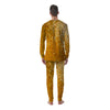 Disco Shiny Golden Texture Print Men's Pajamas-grizzshop