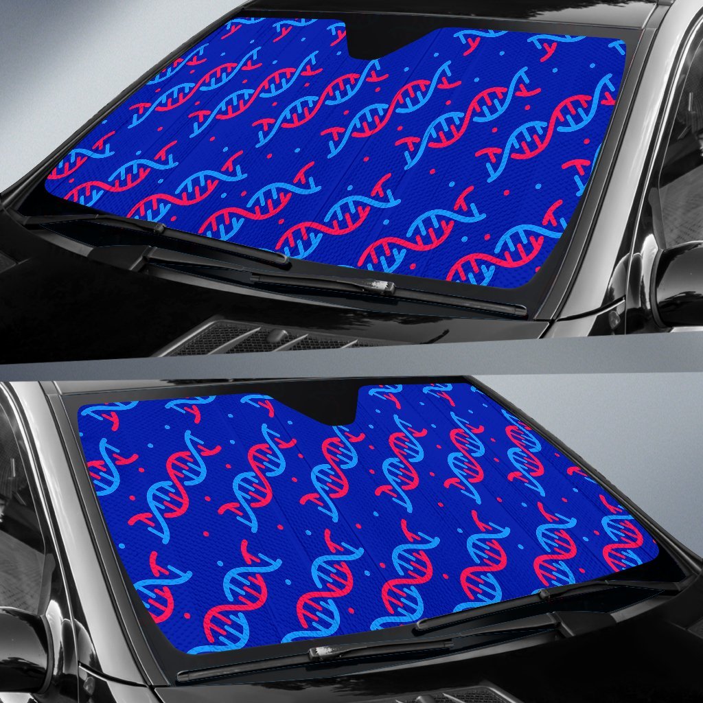 Dna Pattern Print Car Sun Shade-grizzshop