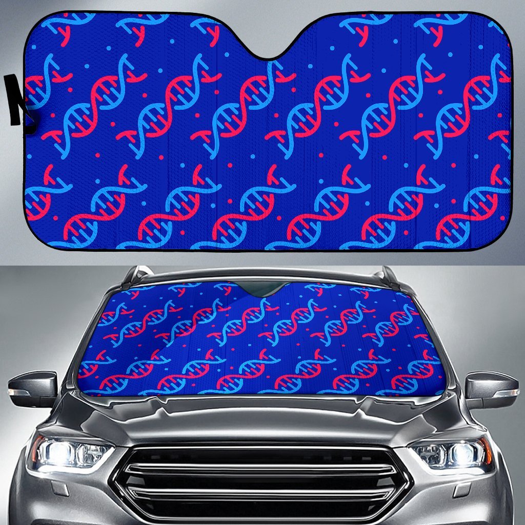 Dna Pattern Print Car Sun Shade-grizzshop