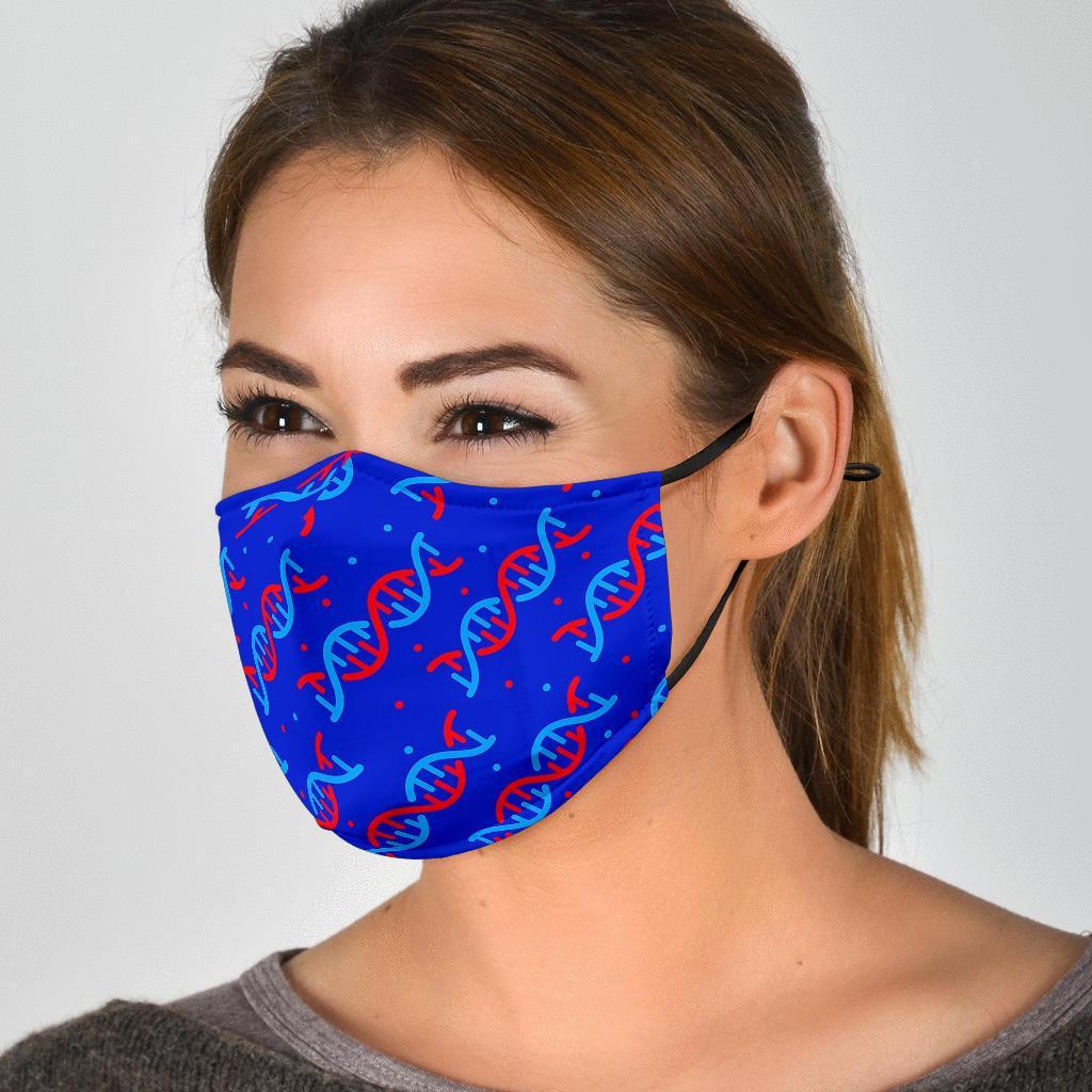 Dna Pattern Print Face Mask-grizzshop